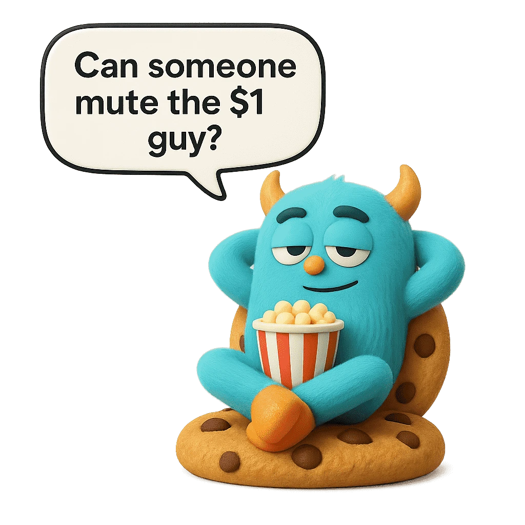 Pro mascot sitting on pricing card